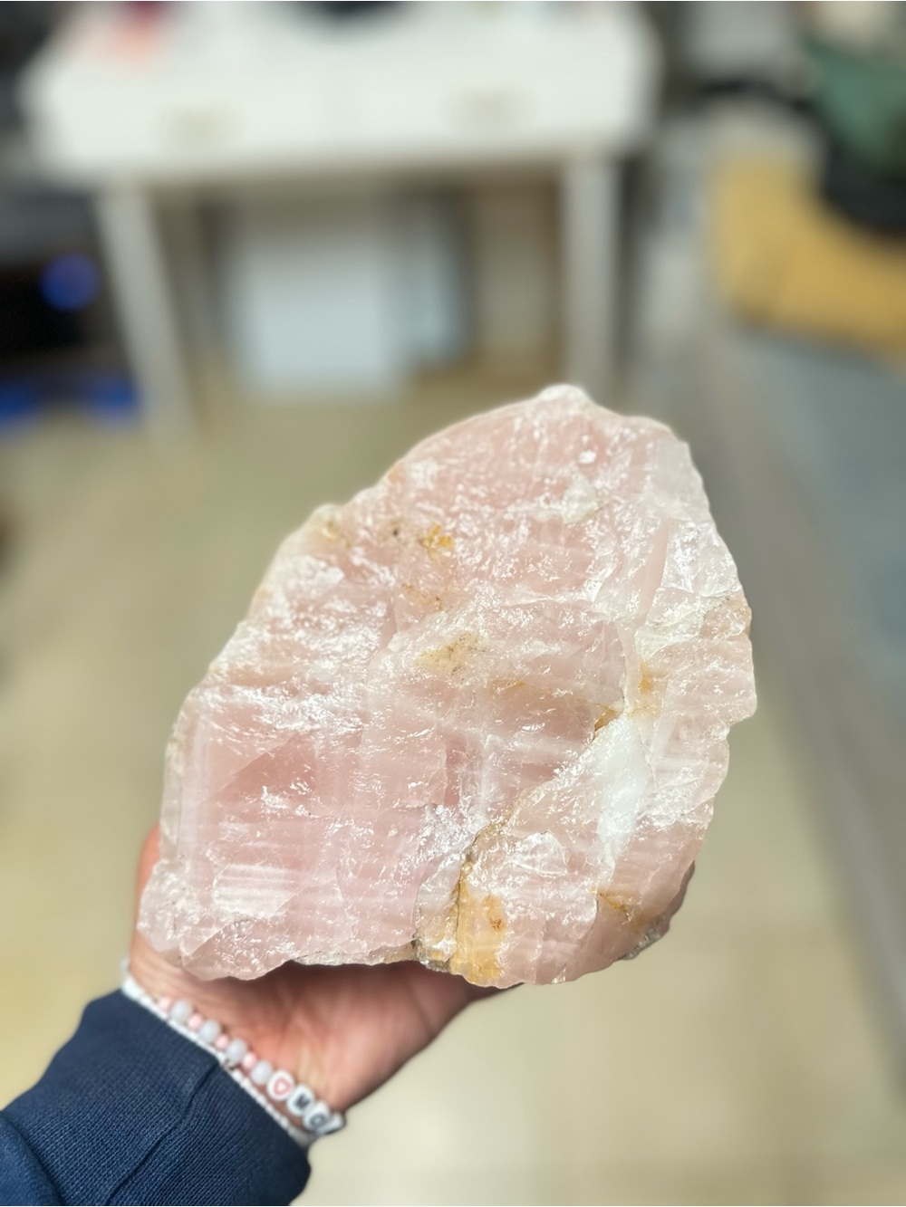 XL 3lb Pink Rose Quartz Raw Crystal Chunk